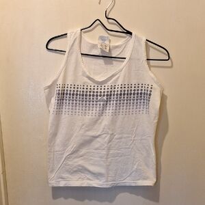 Adidas White Black Tank Top